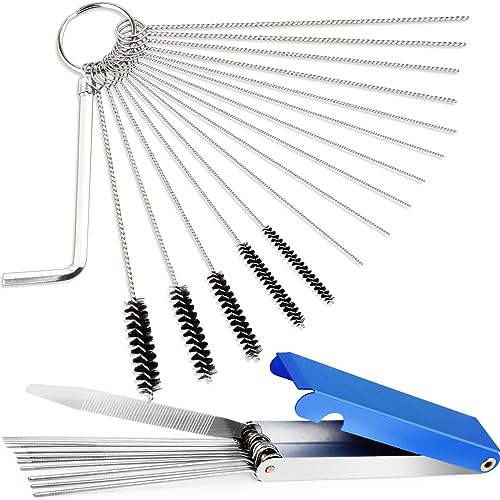 Valchoose Premium Jet Cleaning Brushes, Carb Carburetor Cleaners Made Of Heavy Duty Density Nylon And Stainless Steel 13 Cleanin