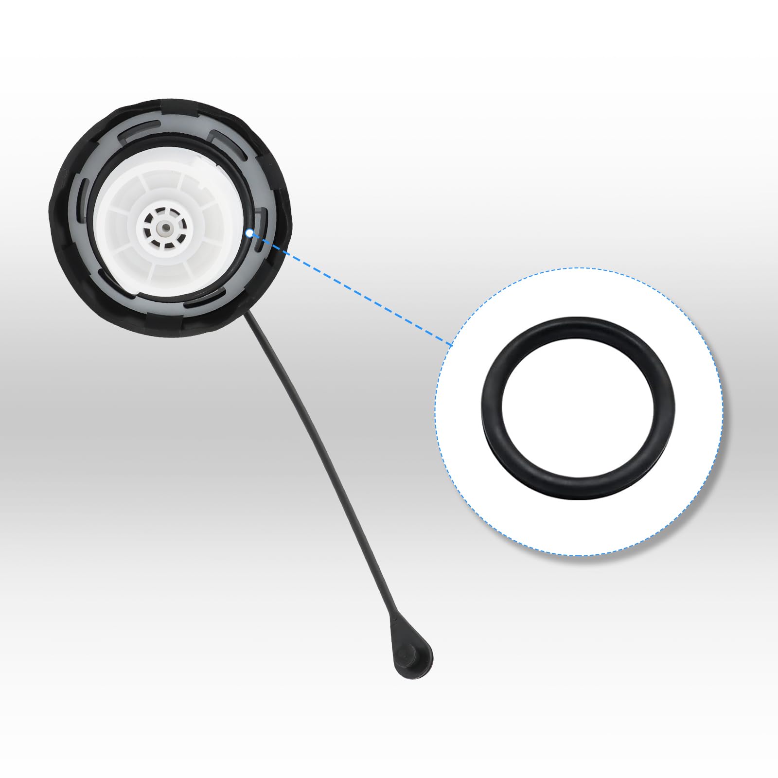 Gas Cap Fuel Cap 2 ropes for Jeep Dodge Chrysler Ram Fiat Plymouth Mitsubishi - Wrangler JK TJ Cherokee,Ram 1500 2500 3500 Charg