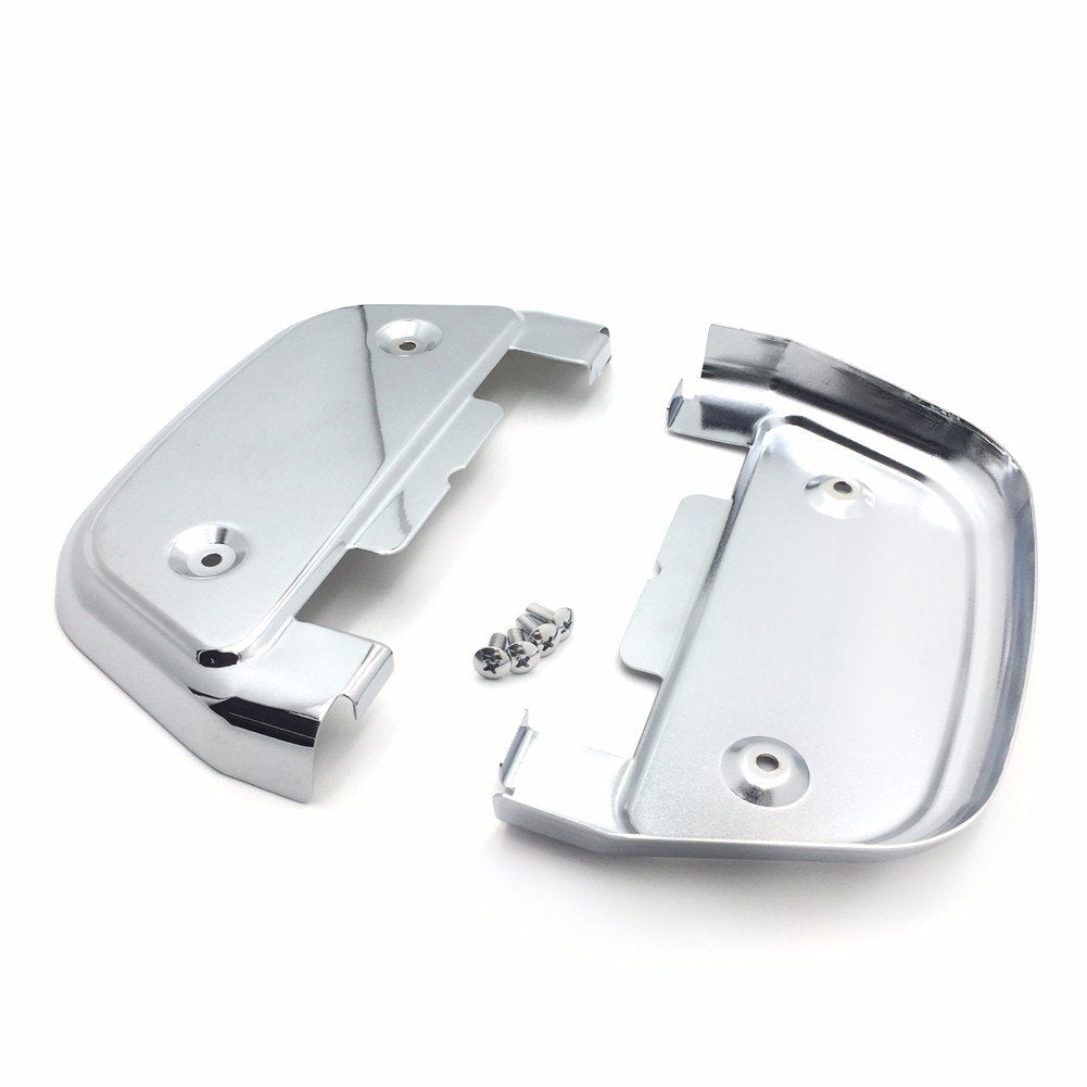 HTTMT MT216-115- Chrome Passenger Footboard Covers Compatible with Harley Street Bob FXDB/Road Glide FLTRX/Tour Glide Classic FL