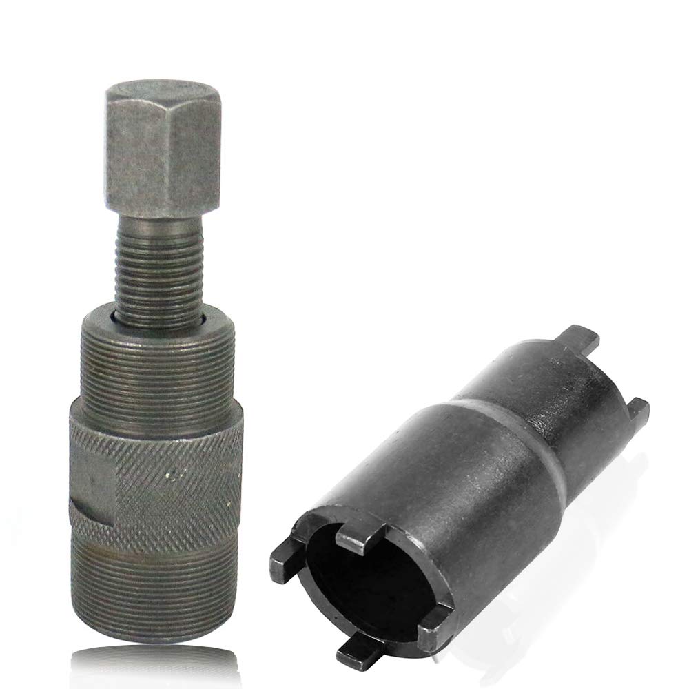 Qisf 2Pcs Magneto Flywheel Puller 24Mm & 27Mm And 20Mm & 24Mm Clutch Lock Nut Spanner Tool For Motorcycle Atv Dirt Bike Scooter 