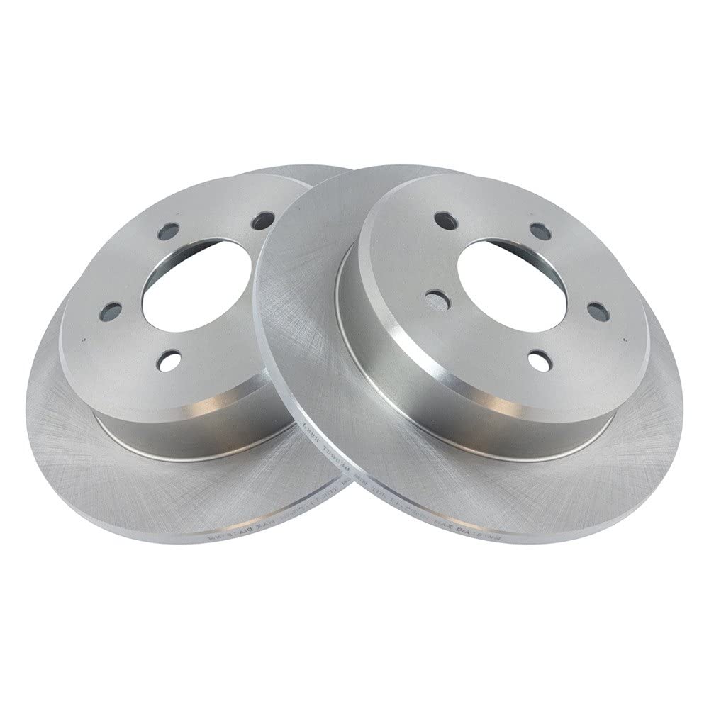 Trq Rear Brake Rotors Set Driver & Passenger Side Compatible With 1997-2007 Chrysler Town & Country 2000 Voyager 2000-2007 Dodge