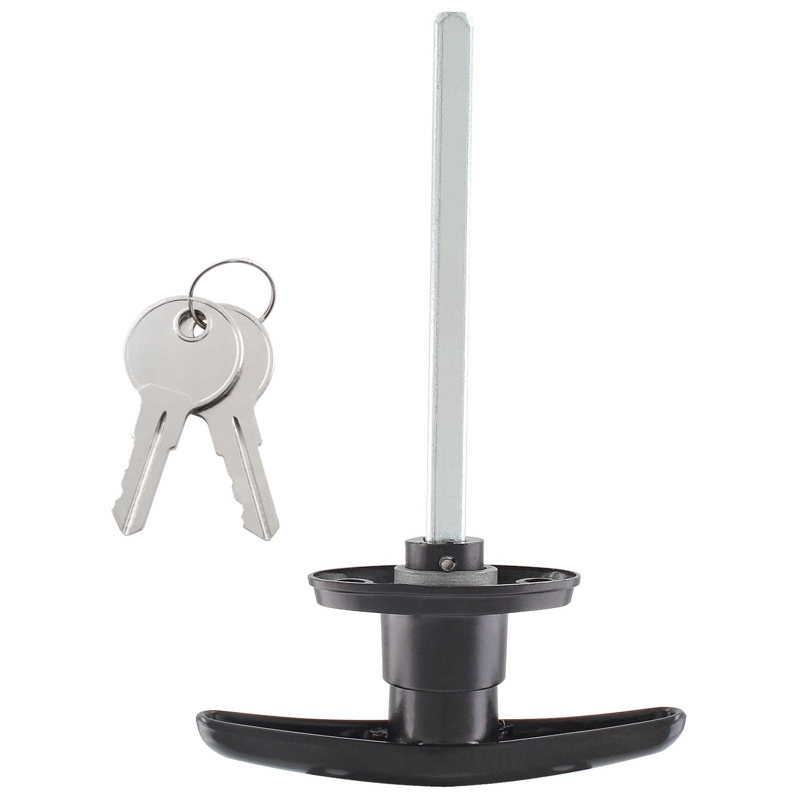 Qjaiune Truck Cap Locking T-Handles 2 Pack Camper Topper Lock, Camper Shell Locks And Keys T-Handle Canopy Replacement Lock, Black T Handle Garage Lock Blind Mount Locking T-Handle Leer Lock