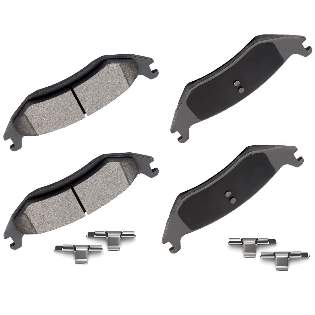 Automuto 4Pc Rear Semi-Metallic Disc Brake Pads Set D967 For Chrysler Aspen For Dodge Dakota Durango Ram 1500 Ram 1500 Van For R