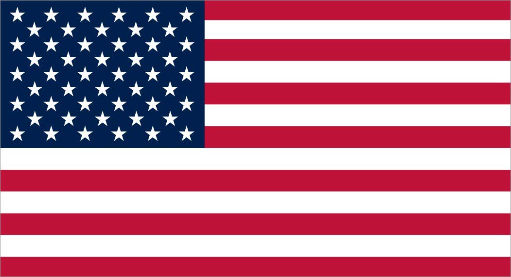 Stickertalk Proportional Usa Flag Vinyl Sticker, 7 Inches By 3.8 Inches