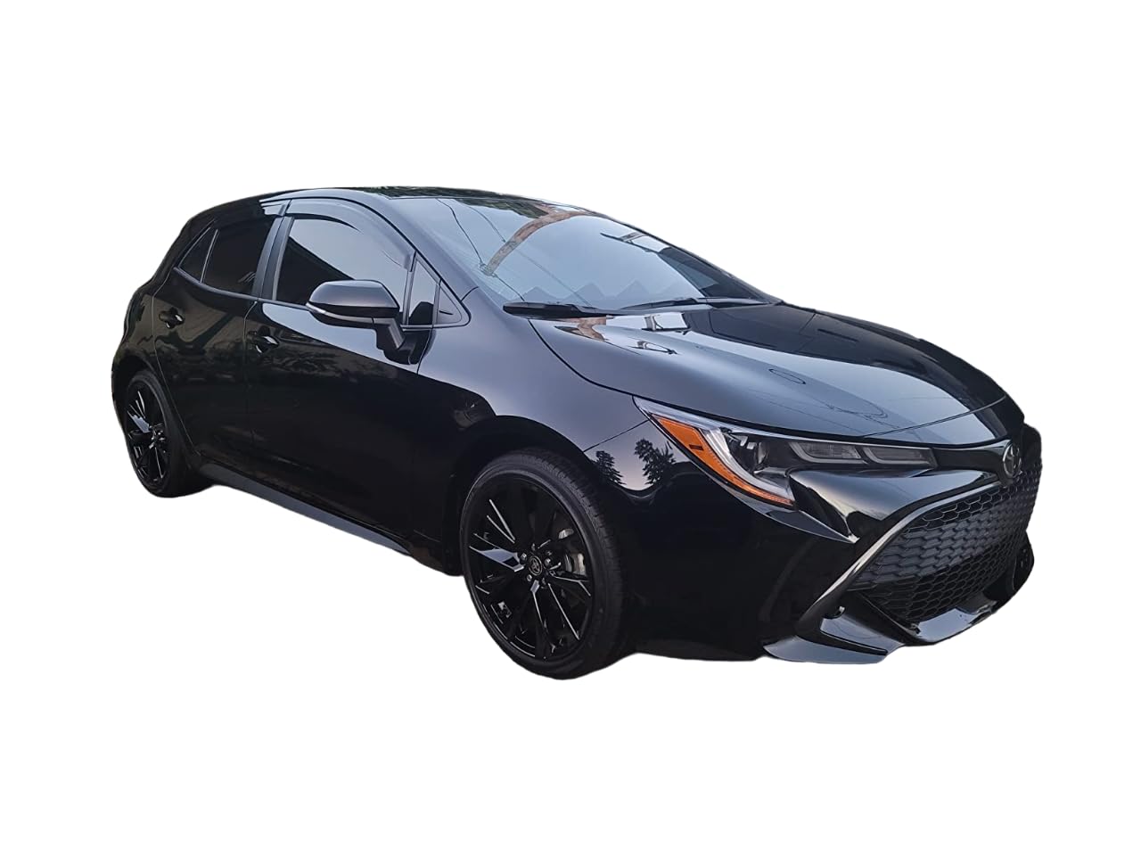 Optimal Co Tape-on Rain Guards for Toyota Corolla Hatchback 2019-2026, Black Acrylic Deflector Visors, Model TYCRVSHB18