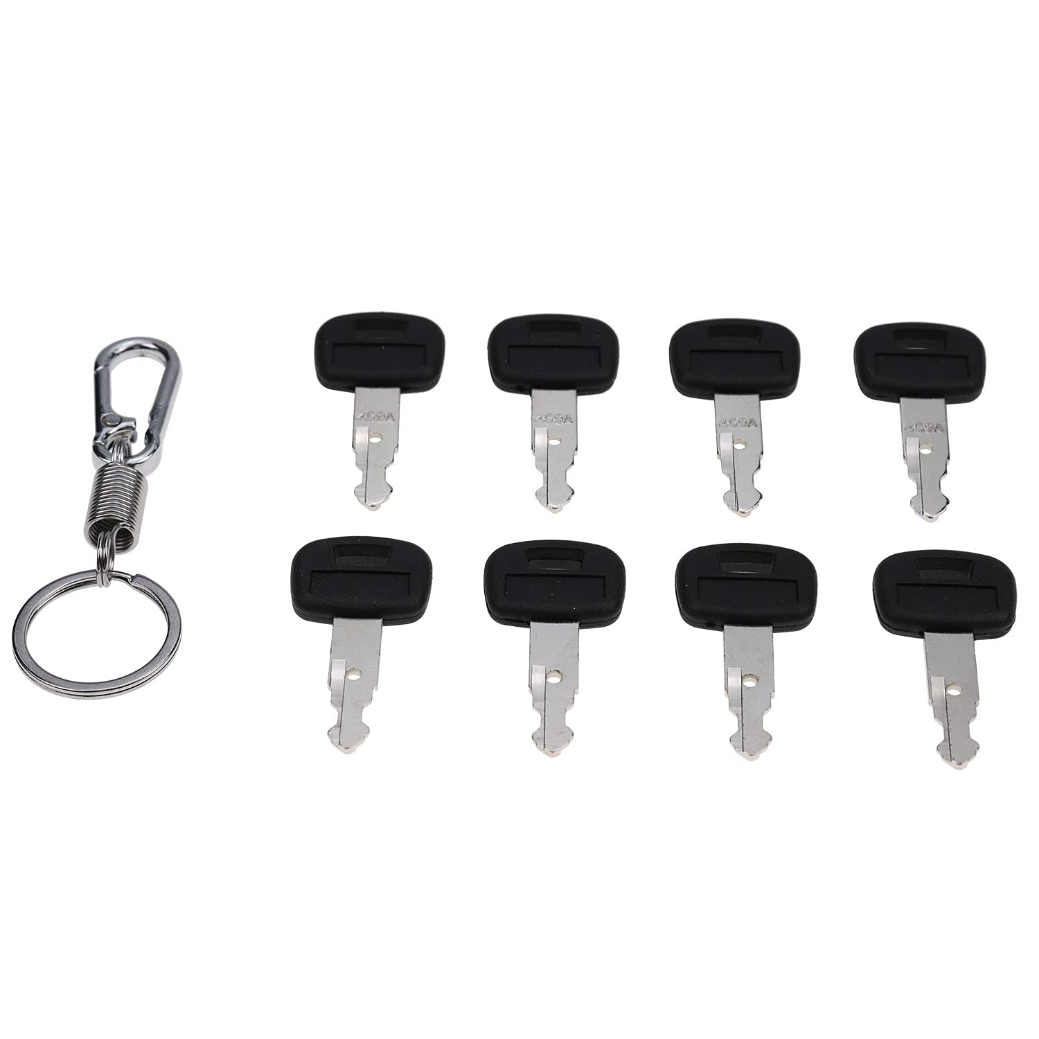 Ztuoauma 8X Ignition Keys With Key Chain #459A Rc411-53933 Rc461-53930 For Kubota Mini Excavator Backhoe Skid Steer Track Loader U15 U17 U25S U35 L39 L45 L47 L48 Svl75 Svl90 Kx121-3 Kx161-3 Kx41-3