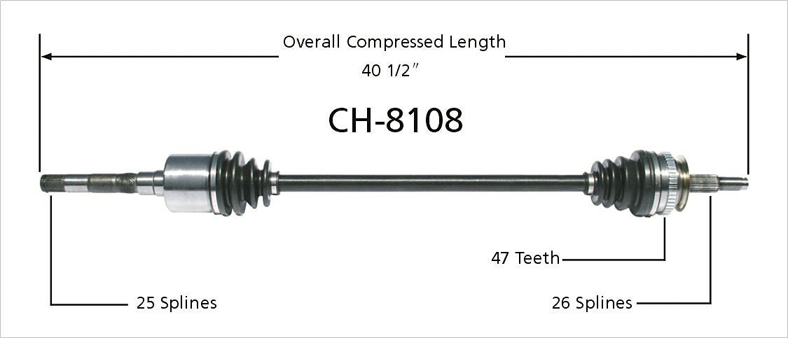 SurTrack CH-8108 CV Axle Shaft