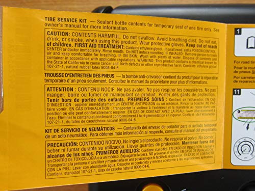 Mopar Tire Service Kit For Temporary Seal Of One Tire & Inflator New Oem