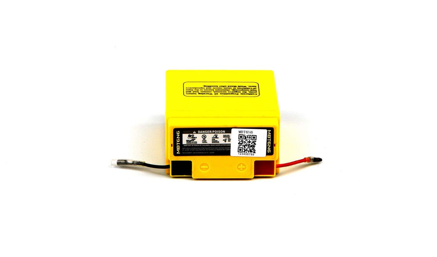 MotoBatt MBT6N6 (6V 6 Amp) Factory Activated Maintenance Free QuadFlex AGM Battery Replaces -6N61B, 6N6-3B, 6N63B1, 6N61D, 6N61D2