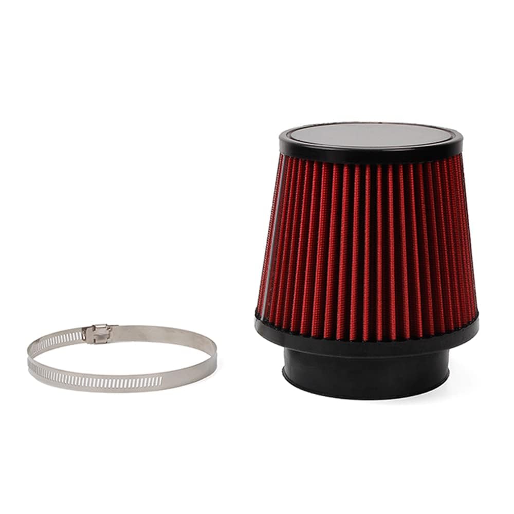 Red 4'' 100Mm Inlet Cone Replacement Dry Air Filter High Flow Car Truck Performance Cold Air Intake Filter