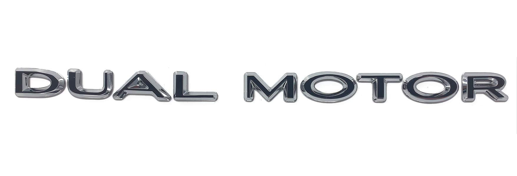 Custom Cut Graphics Dual Motor Badge Wrap For Tesla Model 3/S/X/Y, 2-Pc Set (Matte Black)