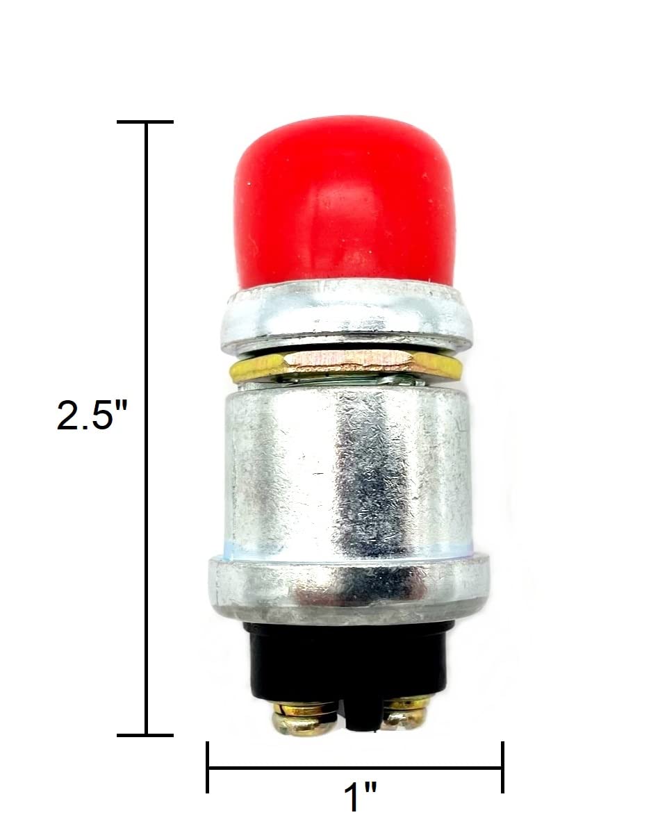 12V 50A Waterproof Switch Push Button Cars Boat Track Horn Engine Start Starter - Red Cap