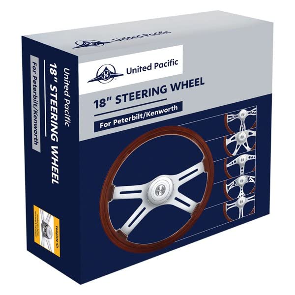 United Pacific 88130 - Steering Wheel - 18'' 4 Spoke Steering Wheel With Hub - Freightliner 1989- July 2006
