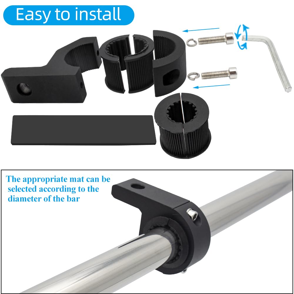 Motorcycle Aluminum Mounting Bracket Kit Tube Clamp 2Pcs 0.75'' 1'' 1.25'' Bullbar Roof Rack Roll Cage Horizontal Bar Clamp Moun