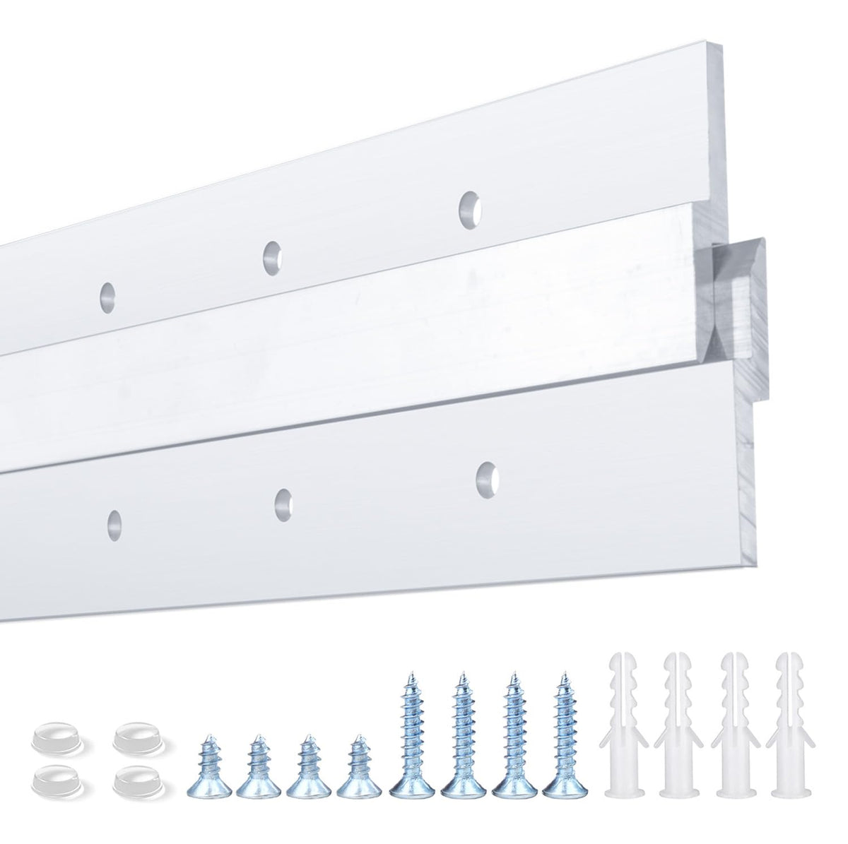 18'' French Cleat- Heavy Duty Aluminum Headboard Wall Mounting Brackets-French Cleat Hanger For Hanging Picture, Mirror, Shelf, Headboard, Panel Or Whiteboard (1Pair, Supports 140Lbs )