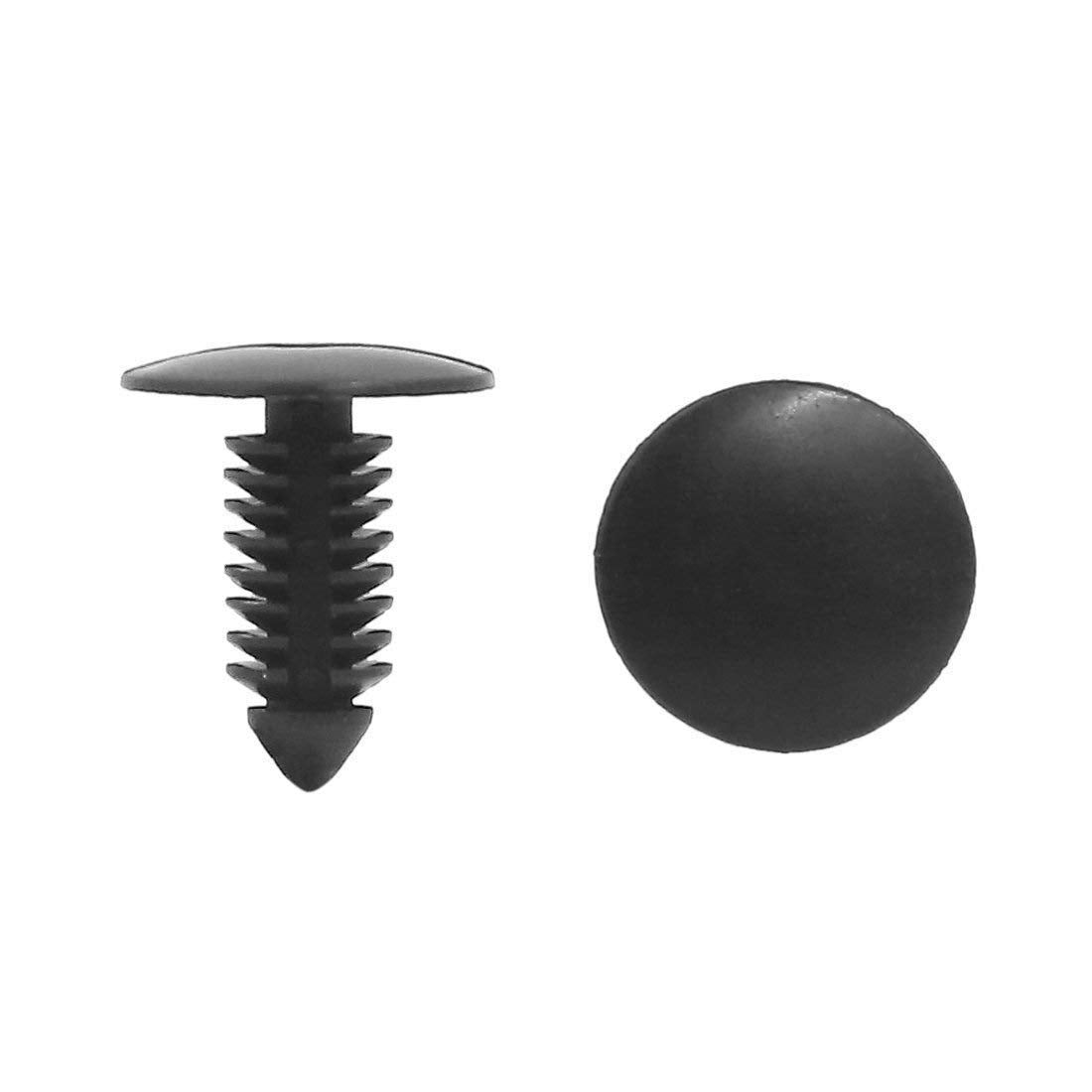 Manshu 200 Pcs Car Plastic Trim Boot Rivets Push Clip Fastener, 6.4Mm Hole Push Retainer Bumper Fender Shield Clips, Automotive