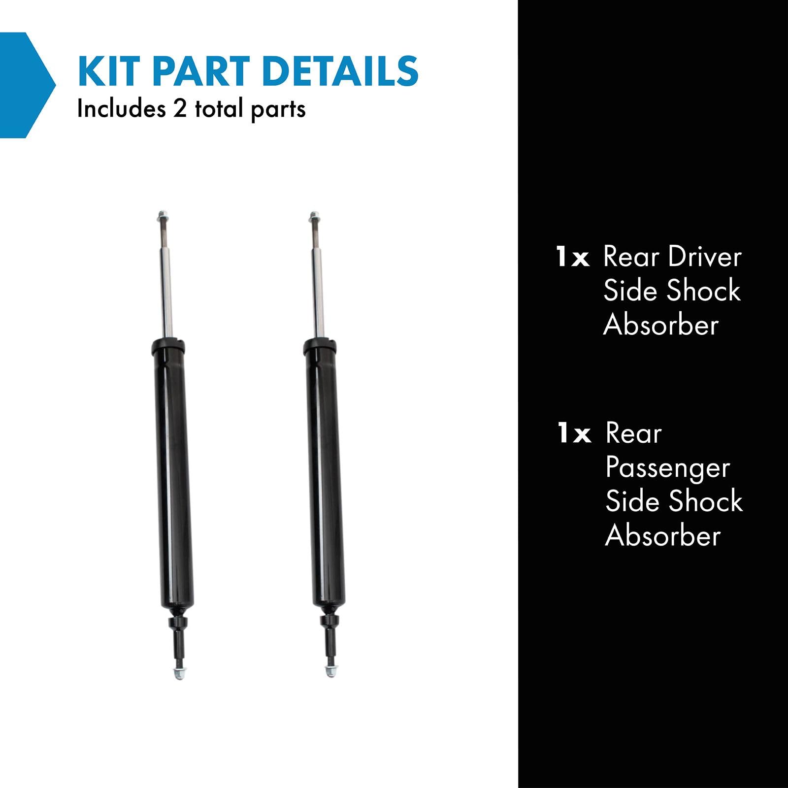 Trq Rear Shock Absorber Set Compatible With 2013-2015 Bmw X1