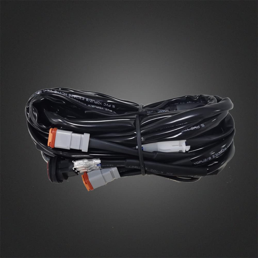 Biglionx 6Inch 2Pcs Amber Round Led Offroad Lights Amber Offroad Driving Fog Lights With Wiring Harness 210W 32000Lm Waterproof Ip68 Ip69K 12V 24V For Pickup Trucks Atv Utv Suv