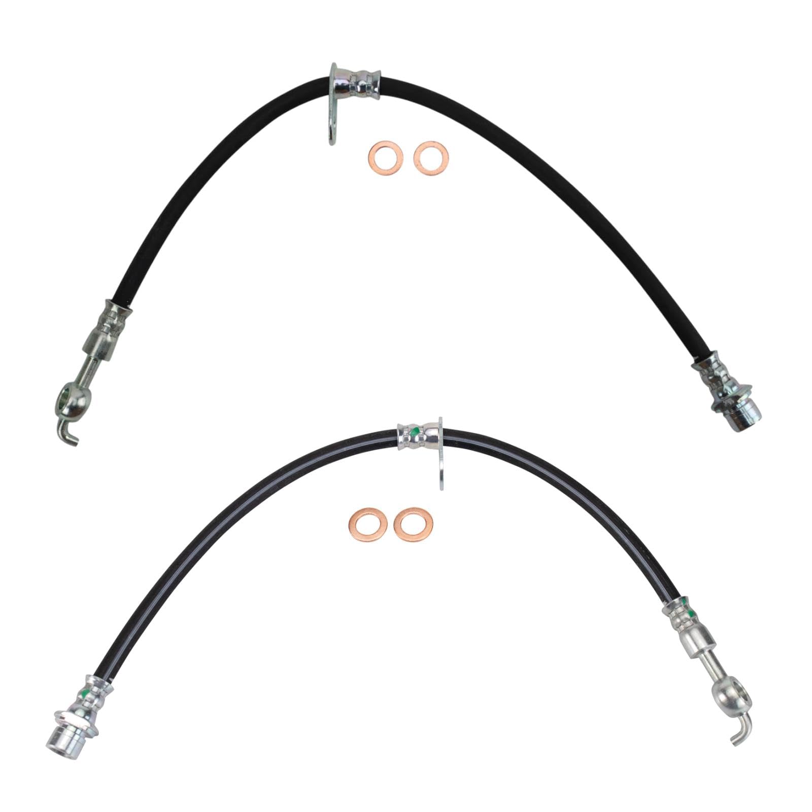 Trq Front Brake Hose Set Compatible With 2002-2003 Lexus Es300 2004-2006 Es330 2002-2006 Toyota Camry 2004-2008 Solara