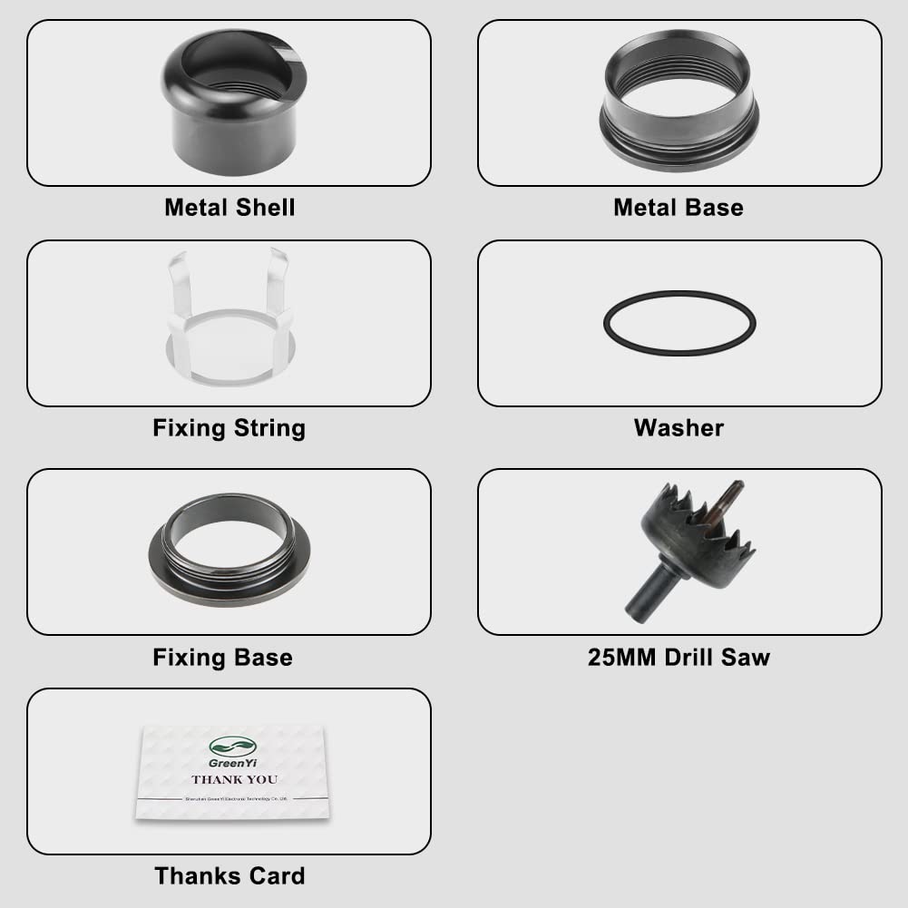 Flush Hidden Mounting Metal Holder For Asin B0Bkggrp4Z Greenyi-143 Backup Camera With 25Mm Drill Saw