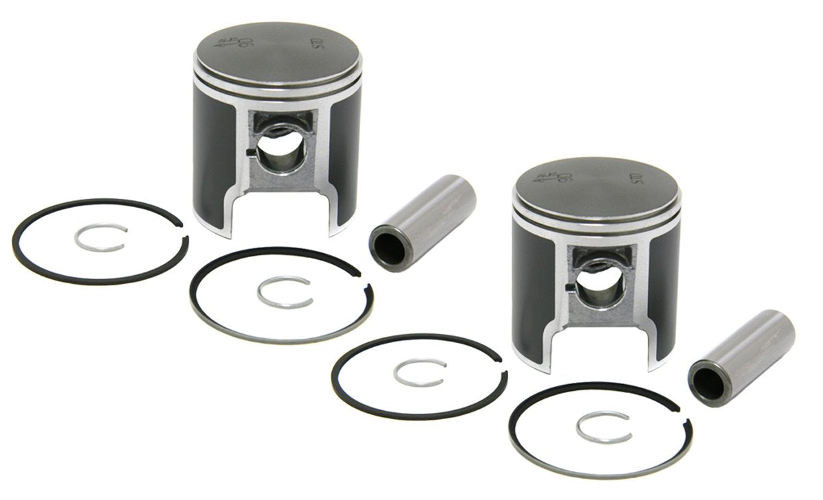 Spi, 09-751, 2 Standard Bore Piston Kits For Ski-Doo Fits Most 1980-2006 380 Fan Cooled F/C - 62Mm