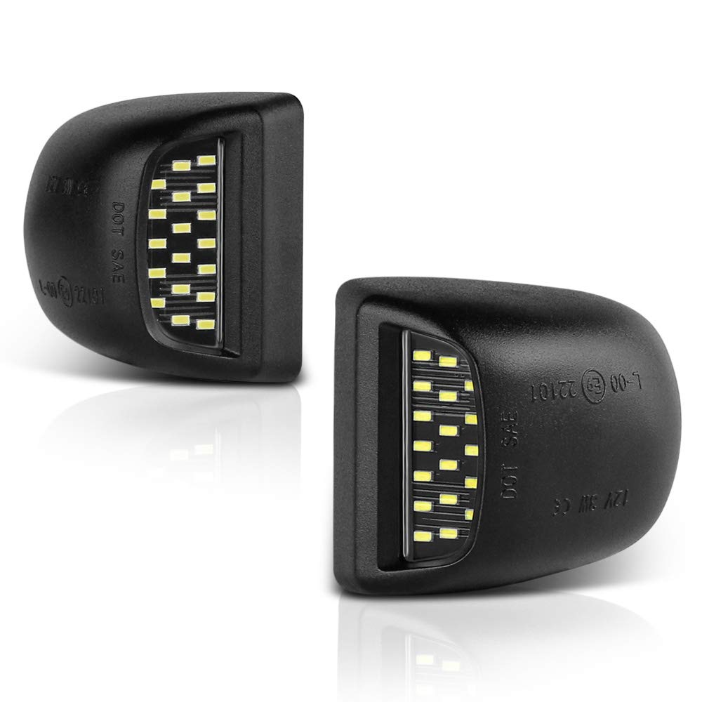 Vipmotoz Full Led License Plate Light For Cadillac Escalade Chevy Silverado 1500 2500 3500 Suburban Tahoe Gmc Sierra 1500 2500 3500 Yukon Xl Tag Lamp Assembly Replacement