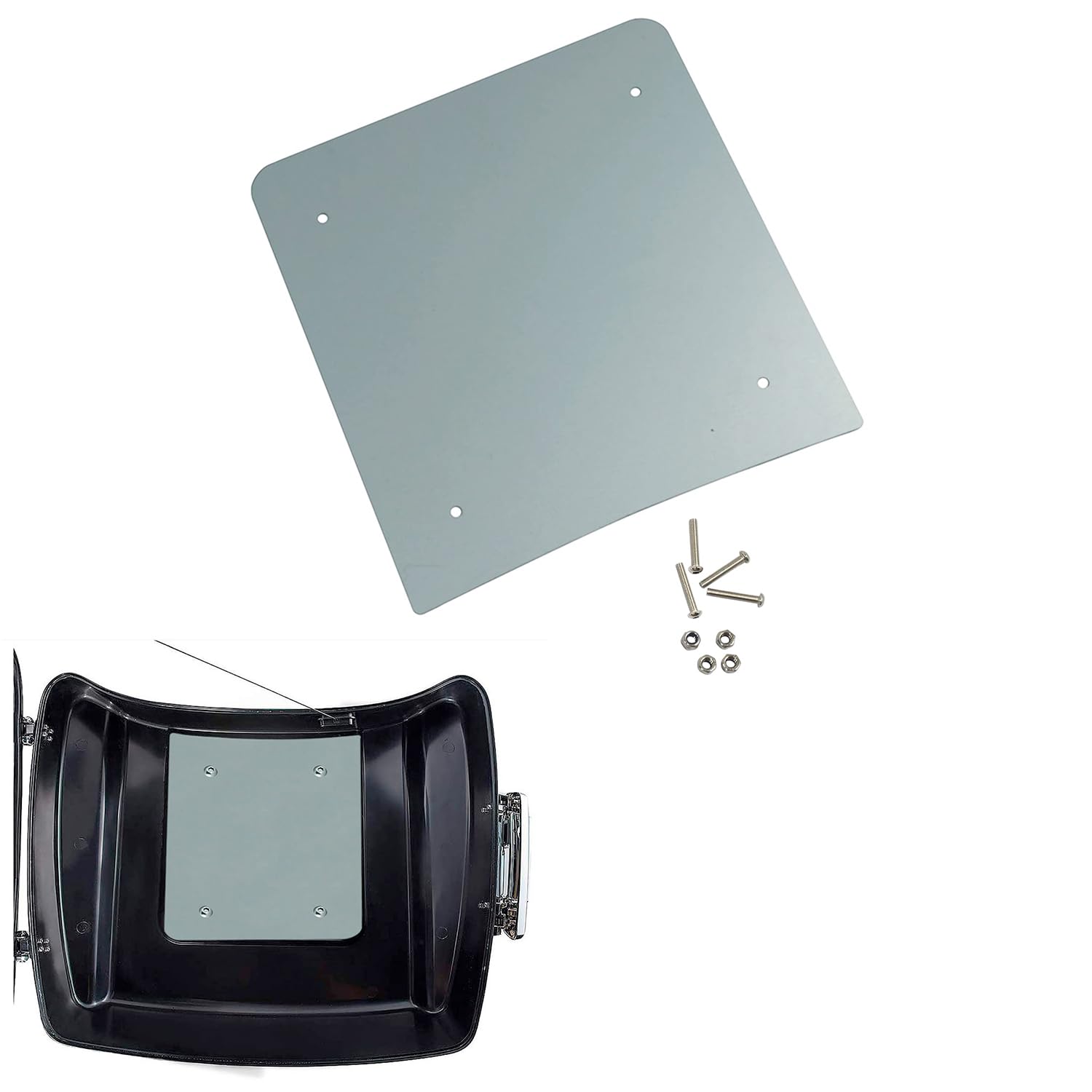 Laser Cut Tour Pack Inner Reinforcement Metal Base Plate For Harley Touring Road Glide, Road King, Street Glide, Glide Ultra, Ul