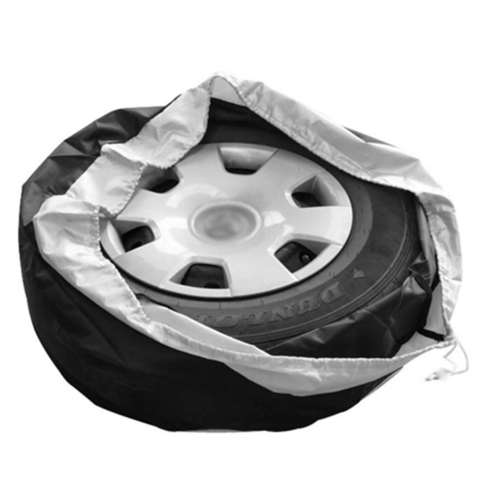 EKDJKK Car Black Sliver 13-19'',17-22'' Spare Tire Tyre Wheel Cover Bag with Carrying Handles ote Car Wheel Protector Storage Ba