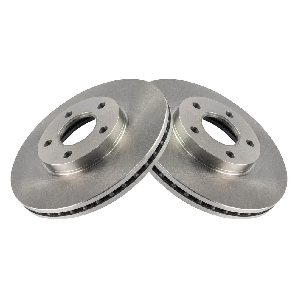 Trq Front Brake Rotors Set Vented Compatible With 2010-2013 Ford Transit Connect