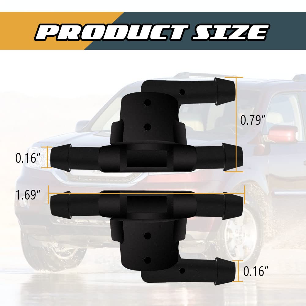 2 Pcs Auto Replacement For Wiper Washer Windshield Check Valve, Wiper Washer Windshield Check Valve Suitable With T-O-Y-O-T-A, L