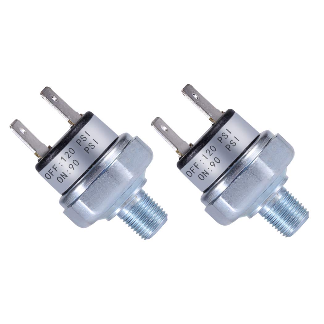 Air Pressure Switch 90-120 PSI Pressure Switch 1/8''-27 NPT DC 24V 12V Pressure Switch Air Compressor Pressure Switch 120PSI Pre