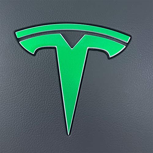 Custom Cut Graphics Logo Decal Wrap For Tesla Model Y, 11-Pc Set (Gloss Green)