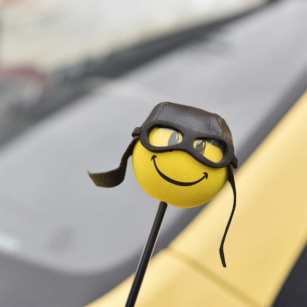 Ygmoner Cute Pilot Foam Ball Car Antenna Toppers Exterior Decorations (Pilot)