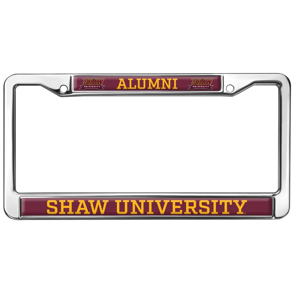 Shaw University Alumni Full Size Standard License Plate Metal Frame