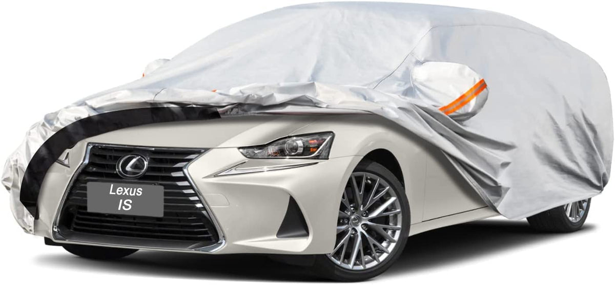 Gunhyi 6 Layer Car Cover Custom Fit Lexus Is Is250 Is300 Is350 (2015-2025) Waterproof All Weather, Heavy Duty Outdoor Snow Sun R