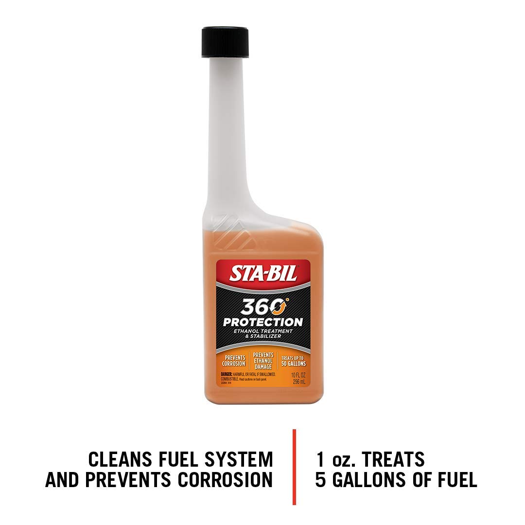 Sta-Bil 360 Protection Ethanol Treatment & Fuel Stabilizer - Fuel System Cleaner - Fuel Injector Cleaner - Increases Fuel Mileag