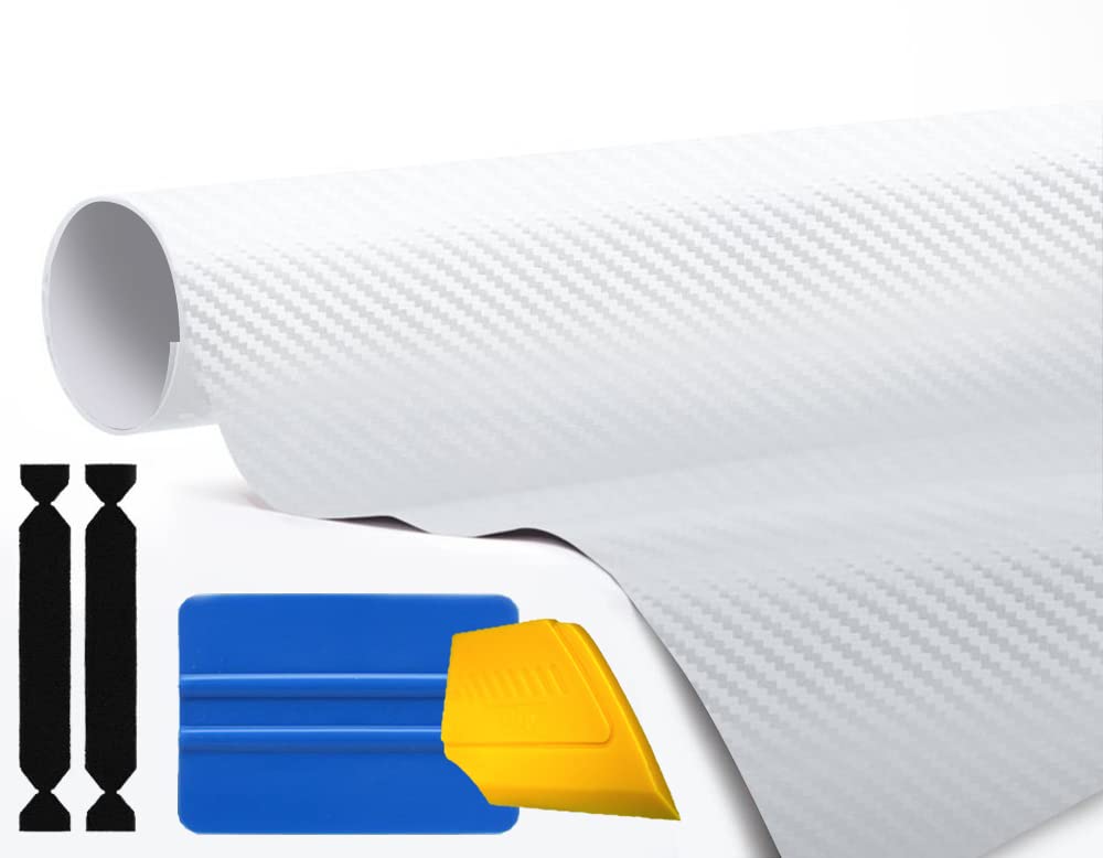 3M 1080 Satin White Air-Release Vinyl Wrap Roll Including Toolkit (1Ft X 5Ft)