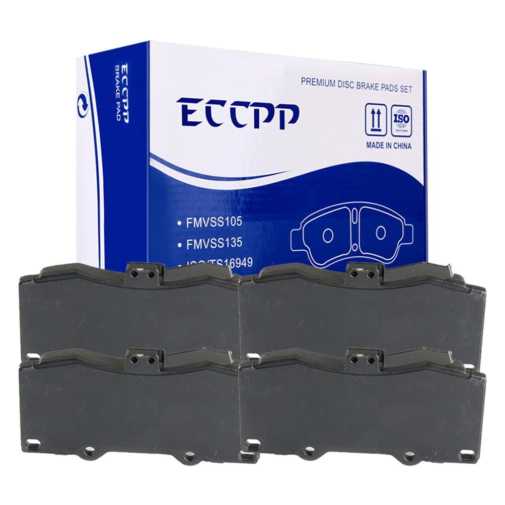 Automuto 4Pcs Front Semi-Metallic Disc Brake Pads Set D1119 For Hummer H3 2006-2010,For Hummer H3T 2009-2010