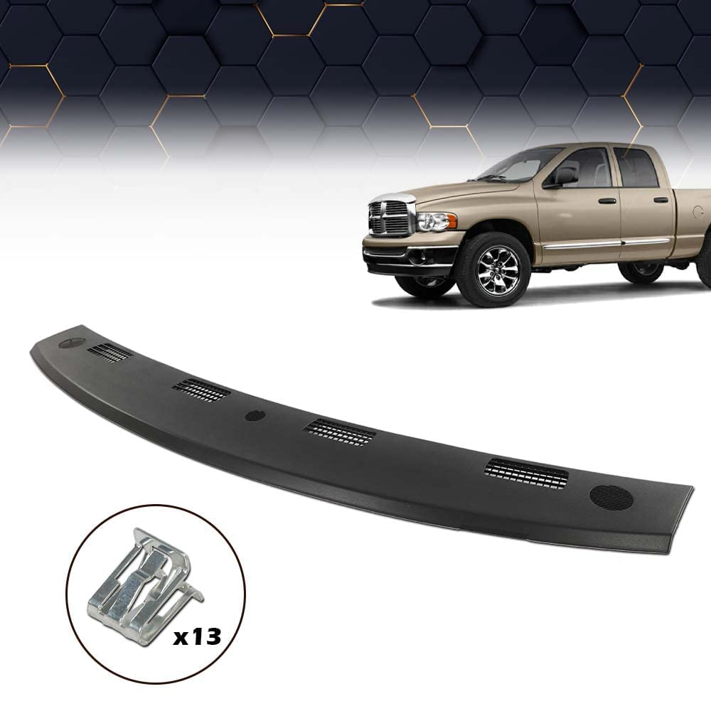 Pit66 Truck Upper Black Plastic Dashboard Panel Compatible With Dodge Ram 1500 2002-2005/Ram 2500/3500 2003-2005 5Gt31Xdvaa, 5Gt