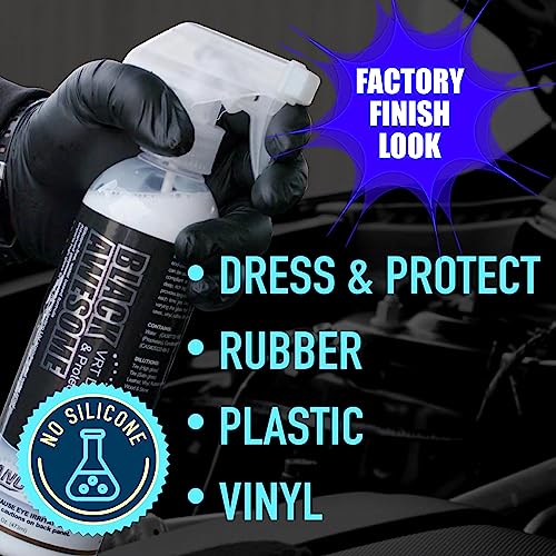 Nanoskin Black Awesome Silicone-Free Vrt Dressing Protectant 16 Oz. - Adjustable Like-New Finish To Vinyl, Rubber, Tire, Trim, P