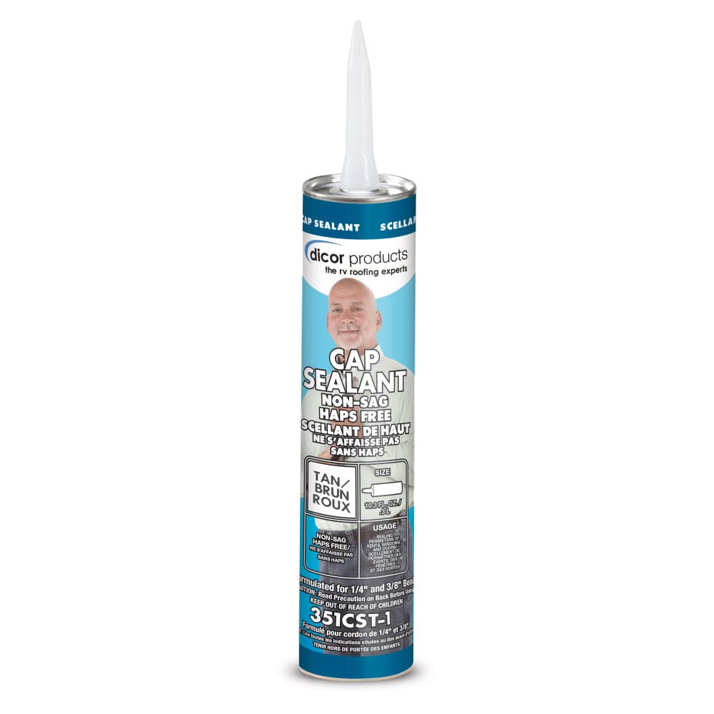 Dicor 351Cst-1 Haps-Free Tan Cap Sealant For Rv Window And Door Maintenance