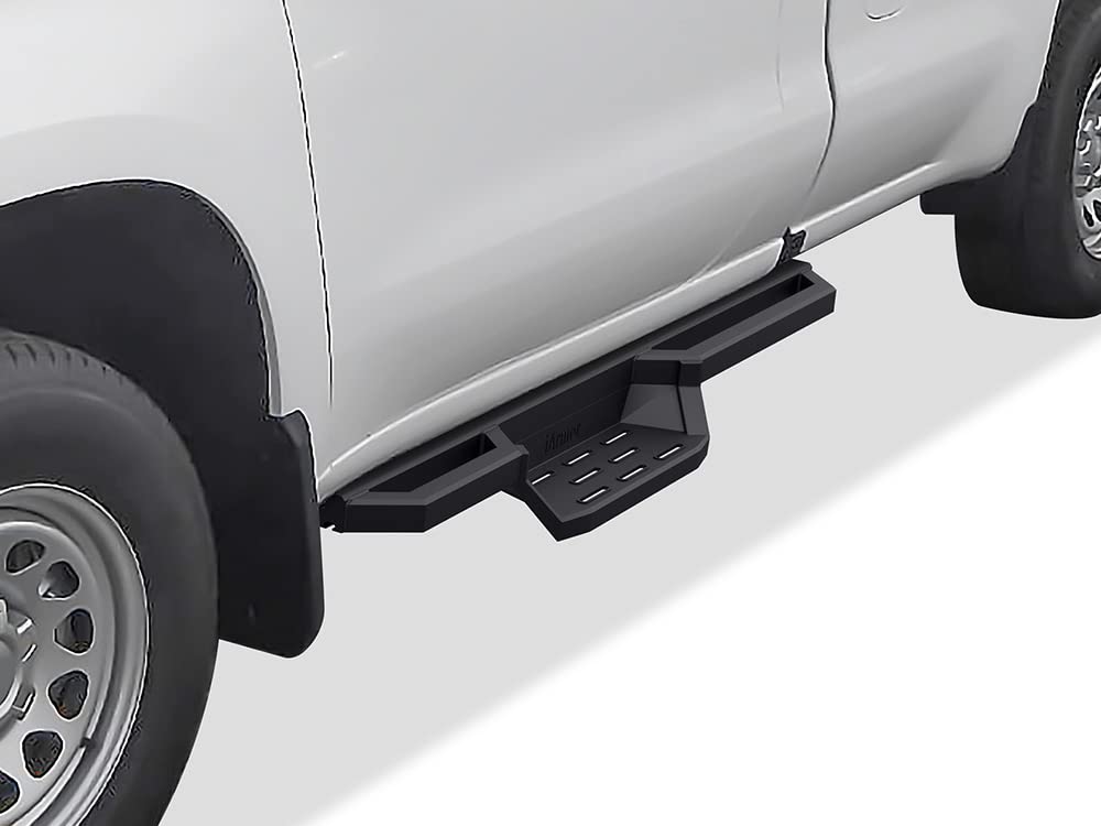 Aps Stainless Steel Pocket Steps Side Bars Compatible With Chevy Silverado Gmc Sierra 1500 2019-2024 Regular Cab & Silverado 1500 Ltd Sierra 1500 Ld 2022 & 2500 3500 2020-2024 (Exclude 19 1500 Ld)