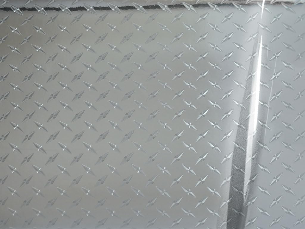 Rvinyl Diamond Plate Film Vinyl Sheet Roll Simple Curve Wrap - 24'' x 48'', Single Ply Vehicle Graphic Decal, Interior Exterior