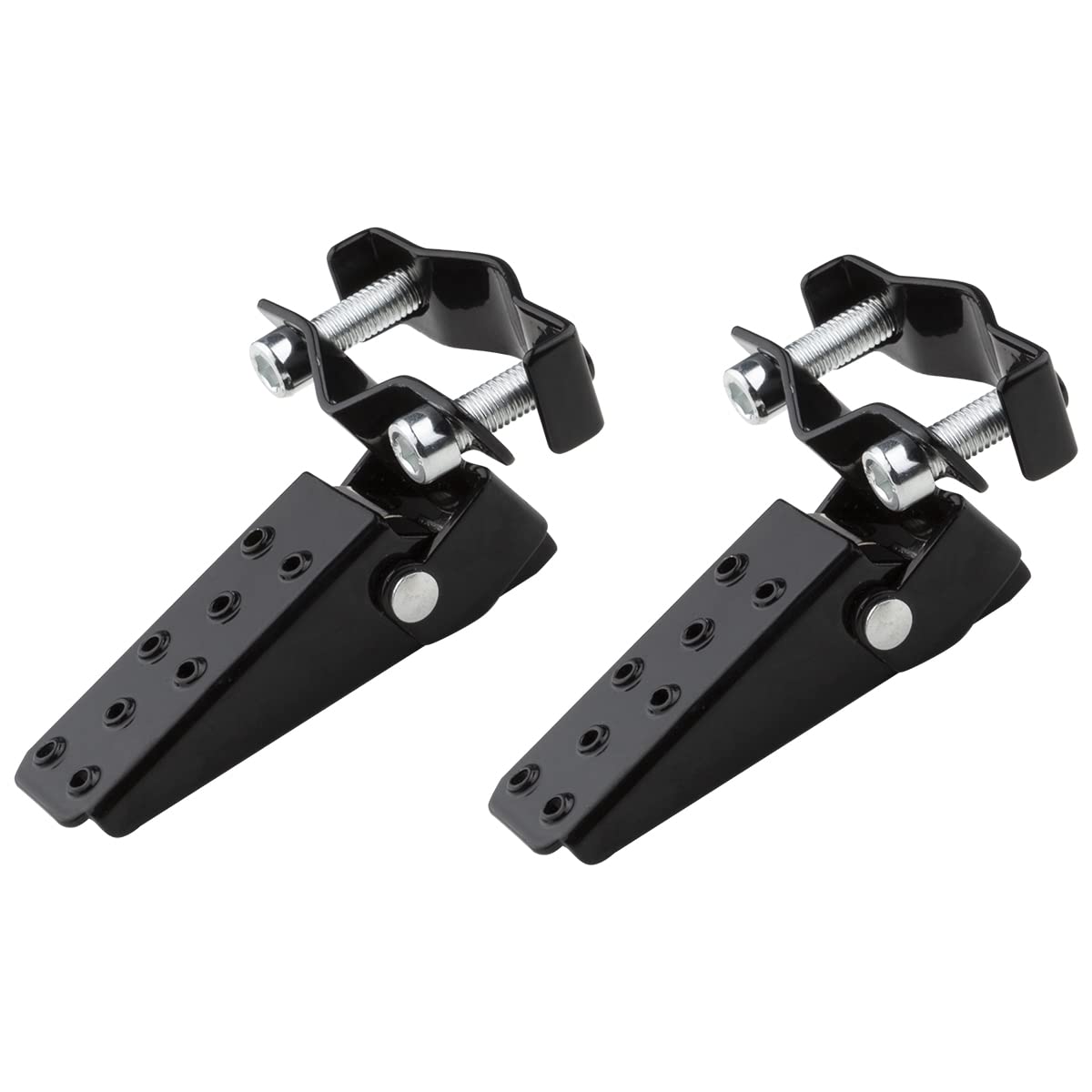 A Pair Universal Foldable Foot Pedals For Motorcycle Universal Frame Clamp-On Type Folding Foot Pegs For Mtb Atv Scooter Motorcycle