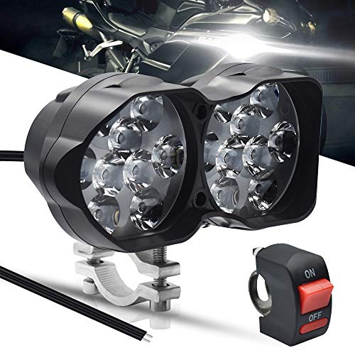 Henlix Motorcycle Driving Lights 3000Lm Super Bright 18Smd Chips Sport Lights Waterproof For Cars Atv Bike Yamaha Utv Truck Boat