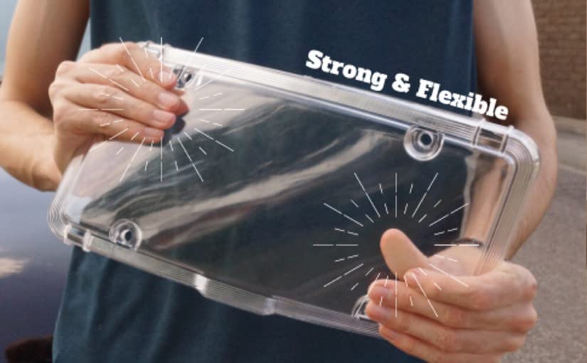 Luxe Shield | Premium License Plate Cover Incl Stainless Steel Screws | Durable And Weatherproof License Plate Protector | One-O