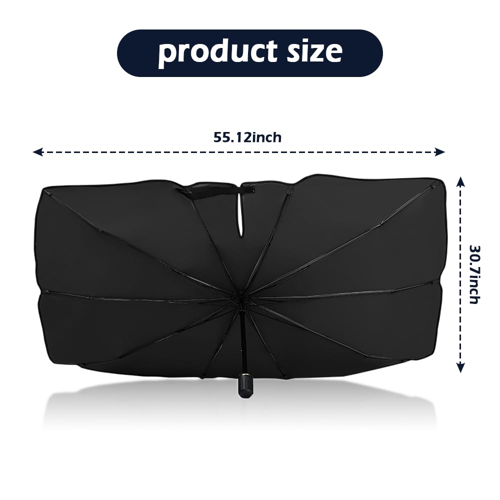 Car Windshield Sun Shade,Nano 5-Layer Foldable Car Shade Umbrella,Universal Portable Windshield Cover Sun Shade Car Interior Acc
