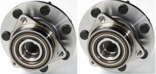 Trq Front Wheel Hub Bearings Assembly Set Compatible With 2001-2003 Ford F-150 2004 F-150 Heritage 1997-1999 F-250