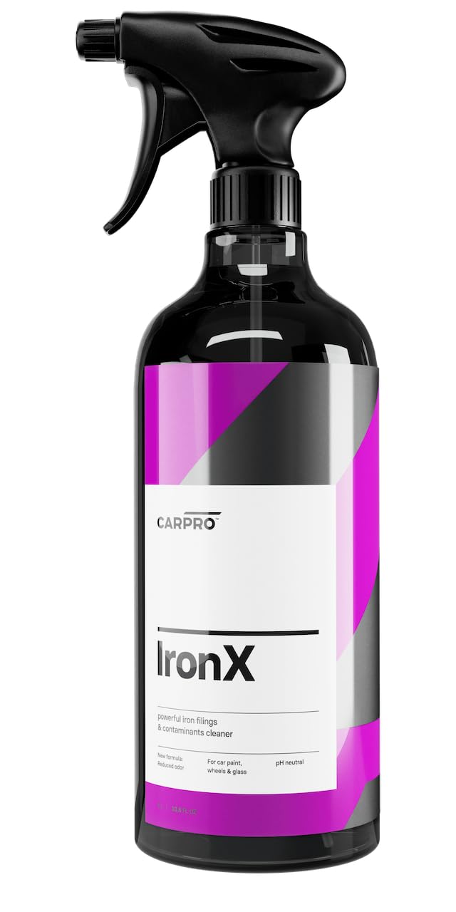 Carpro Ironx Iron Remover: Stops Rust Spots And Pre-Mature Failure Of The Clear Coat, Iron Contaminant Removal - 1 Liter With Sprayer (34Oz)