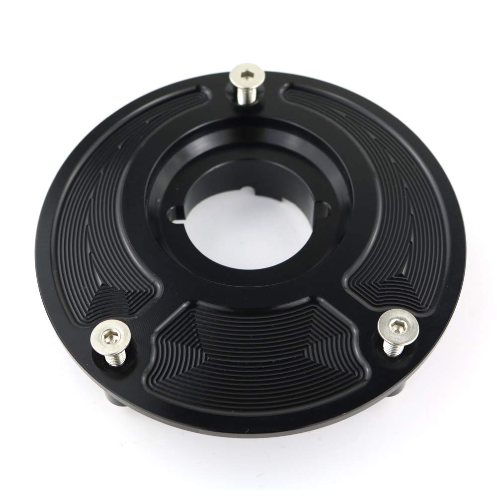 Xitomer Cnc Aluminum Alloy, Fuel Cap, Fit For Xsr 900/ Fj09/ Fz-09 Mt-09, Fz1 Fazer/ Fz6/ Fz-8/ Fz-10, Fz-07 Mt-07/ Xsr 700, Xjr1300, Yzf-R1/Yzf R6/ Yzf R25/ R3/ R125, Gas Tank Cover (Black)
